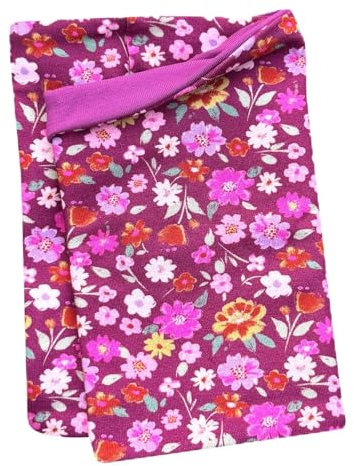 Wollhuhn Öko Jungen/Mädchen Leichter Lockerer Schlupfschal/Halstuch/Loop Baumwolle Jersey Übergangszeiten/Sommer 20220201 (Blumen Beere)