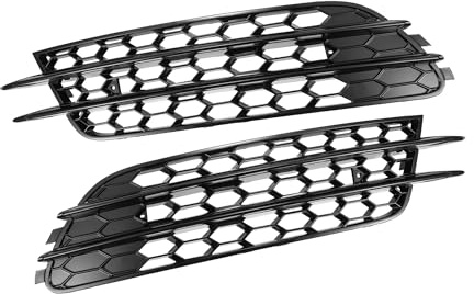 A ABSOPRO Nebelscheinwerfer Grill Abdeckung Für Audi A6 C7 12-15 1 Paar | Farbe Schwarz, Material Kunststoff, Größe 53x12cm, OE Nummer 4G0807682, 4G0807681, Position Vorne Rechts/Links