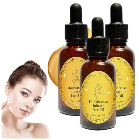 Frankincense Resin Oil for Face,Frankincense Oil for Face Castor Oil and Frankincense Eye Rolle,Frankincense Resin Oil for Face Castor Oil,Smooths Fine Lines and Wrinkles (3)