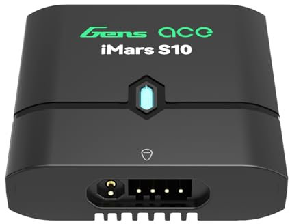 Gens ace 10W 0.8A Chargeur Imars S10 Chargeur Batterie Airsoft pour Batterie Airsoft 2S 3S 7.4V 11.1V,avec Câble USB-C