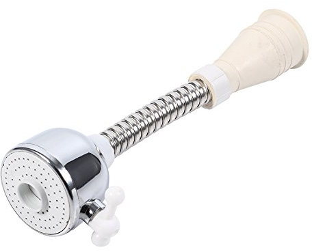 Rubinetto girevole a 360°, prolunga per rubinetto flessibile, 18 cm, per cucina, rubinetto di prolunga per lavello della cucina, perlatori