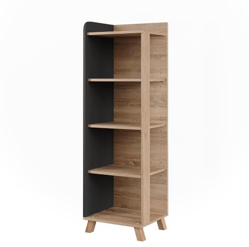 Vicco Badregal Karen, Sonoma/Anthrazit, 40 x 128 cm mit 4 Fächern