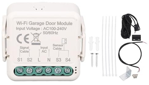 App Voice Control Smart Garagentoröffner, Timer Smart WiFi Garagentoröffner Garagentor -Controller kompatibel mit Alexa, Sprachassistentin, Siri