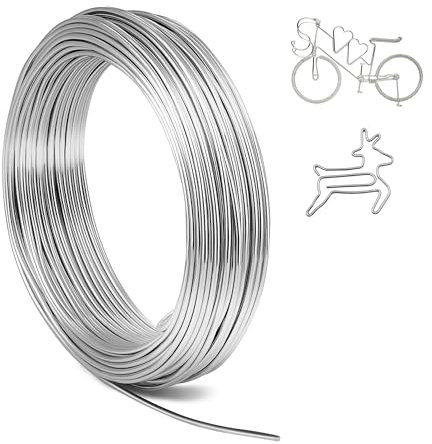 Alambre de aluminio para manualidades, 2 mm, diámetro de 2 mm x 30 m, alambre para manualidades, alambre de aluminio de 2 mm, alambre de aluminio para manualidades, fabricación de joyas, alambre de