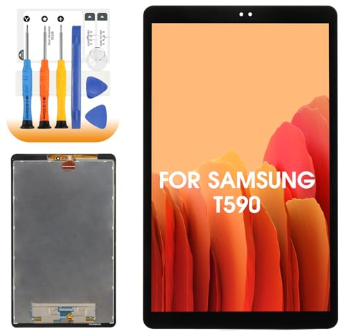 Bildschirm Ersatz für Samsung Galaxy Tab A (2018) LCD Display für Galaxy Tab A (2018) SM-T590 SM-T595 10,5 Zoll LCD Bildschirm Digitizer Touch Screen Assembly mit Reparatur, Schwarz