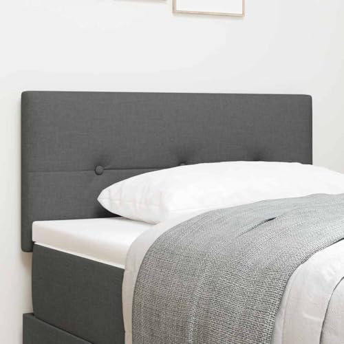 Owoxanthellate Kopfteil Dunkelgrau 80 x 7 x 88 cm Höhenverstellbar Cordstoff Modernes Bett Kopfteil Polster Robustes Kiefernholz für Schlafzimmer und Gästezimmer