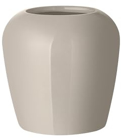 blomus Vase -LETA- | Blumenvase aus Glas | Größe M | Farbe Mourning Dove | Wohnaccessoire