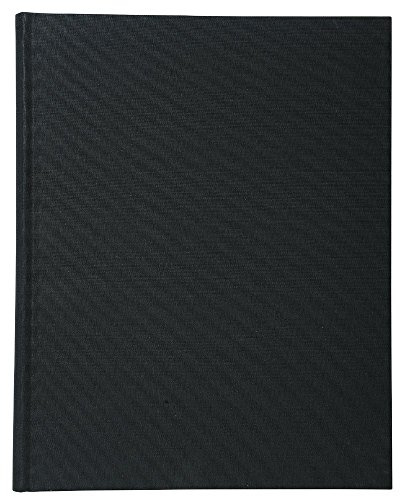 Exacompta - Réf. 6422E - Registre ligné - 200 pages foliotées - papier intérieur 110 grammes - dimensions 320 x 250 mm - format vertical - couverture rigide en toile noire