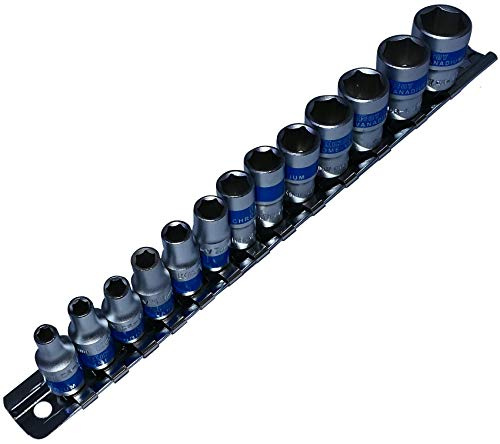 AERZETIX: Jeu de 13 Douilles 1/4 4/4.5/5/5.5/6/7/8/9/10/11/12/13/14mm 6 Pans