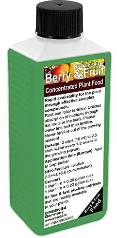 Engrais pour plantes de qualité professionnelle pour baies et fruits, engrais liquide Hightech NPK racine, sol ou foliaire