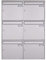 Aufputz Briefkastenanlage Design Basic 382A (6 Briefkästen, senkrecht, Edelstahl, 240er Korn geschliffen)
