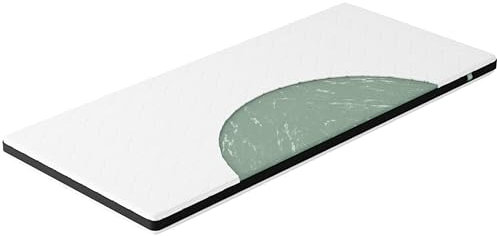 verapur Komfortschaum Topper Fresh KTF800 I 70 x 200 cm I ÖKO-Tex I 8 cm Gesamthöhe I H2 weich I Matratzen Topper I waschbarer Bezug