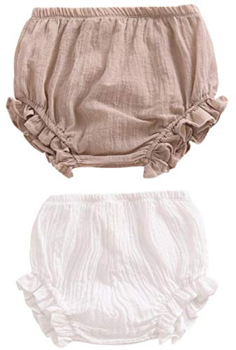 AYIYO unisex blöjöverdrag för småbarn – nyfödd baby flickor pojkar barn linne bloomer shorts 2 st