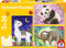 Schmidt Spiele 56368 Panda, Lama, Faultier, 3x24 Teile Kinderpuzzle, Bunt