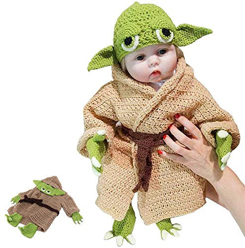SDYAYFGE Baby FotoShooting Neugeborene Fotografie Requisiten Handgestrickter Set Kostüme für Baby Für 0-6 Monate Baby Boy Girl Weihnachts Geschenk