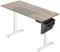 SONGMICS Höhenverstellbarer Schreibtisch elektrisch, 60 x 140 x (72-120) cm, stufenlos verstellbar, gespleißte Platte, Memory-Funktion mit 4 Höhen, basisweiß-greige LSD016H01