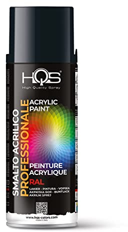HQS Bombe de peinture acrylique, couleurs Ral (Ral 7021 - Gris foncé)