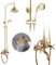 Duschset Antik Regendusche Duschsystem Armatur Handbrause Retro Nostalgie Dusch Modern Duscharmatur Set Dusche Gesetzt Wand Haengen Bad Wasserhahn Mischer Mit Kopfbrause Rund Mischbatterie Gold