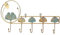 Folpus Gancho de pared para colgar detrás de la puerta, perchero portátil decorativo nórdico de hierro, perchero para llaves de puerta para entrada de puerta, hoja de albaricoque