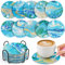 10 Stück Diamond Painting Untersetzer Mit Halter, Diamond Painting Erwachsene zum Basteln, Wiederverwendbare DIY Marine Tassenuntersetzer mit Diamanten für Anfänger, Erwachsene & Kinder