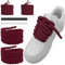 NDTEZUGT Lacets de rechange ronds en coton épais de 10 mm pour baskets Air Force 1, bordeaux, 54''/140cm