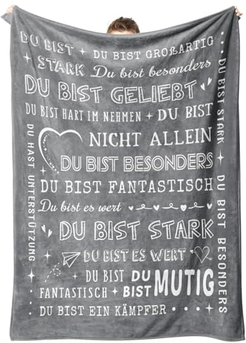 Juratar Geschenke für Frauen Männer, Personalisierte Decke Geburtstagsgeschenk für Frauen, Dankeschön-Geschenke für Freundin Schwester Kollegin, Superweiche Decke aus Flanell 62 * 52 Zoll