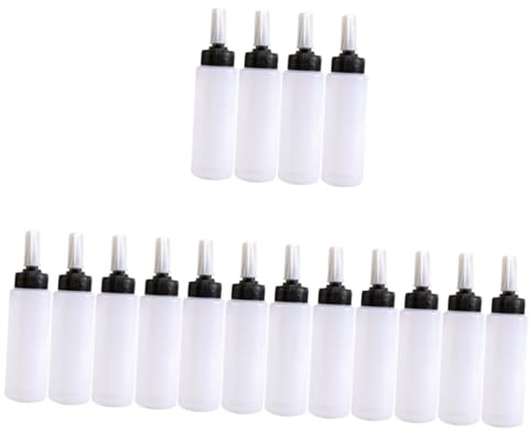 FRCOLOR 4sets Hair Coloring Squeeze Bottles Plastic Hair Applicator Bottle Salon Dye Applicator 4pcs*4