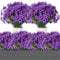 KYSUN 12 Bundles Buissons d'Arbustes Artificiels Fleurs Artificielles Fleurs Plantes Résistantes à UV en Plein Air Buissons Arbustes Artificiels Décoratifs pour Arrangement Floral-Violet