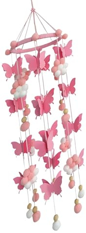 Krippen-Mobile für Mädchen, Schmetterlinge, Krippen-Anhänger,Krippenkugel Ornament | Handgefertigter Kugelornament für Baum, interessantes und niedliches Design, Heimdekoration