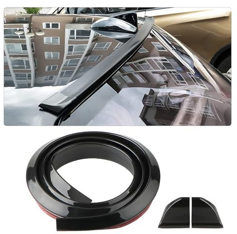 WEQTYSAB Auto Heckspoiler, für Dacia Sandero 2012-2020 Heckdiffusor Canards Splitter Lip Kit Auto Heckspoiler FlüGel Styling Modification Zubehör,A