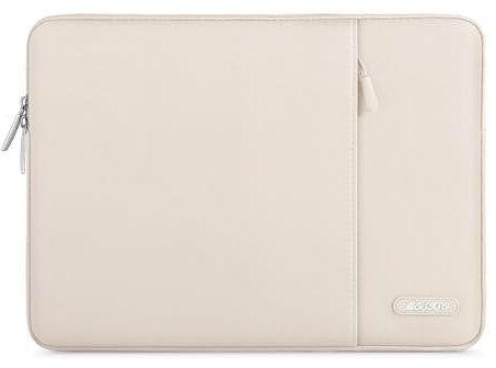 MOSISO Laptop Sleeve Hülle Kompatibel mit MacBook Air 15 Zoll M3 A3114 M2 A2941 2023 2024/Pro 15 A1990 A1707, Surface Laptop 15,Dell XPS 15,Polyester Vertikale Stil Laptoptasche, Sand