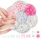 Flower Bow Manicure Kit Pink White 3D Flower Bow Half Pearls Nail Gems 3D Acrylic Flowers Bows Nail Charms for Women Girls