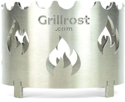 Grillrost.com Das Original Mini Wokaufsatz aus Edelstahl - für Mini Feuerplatte steckbar