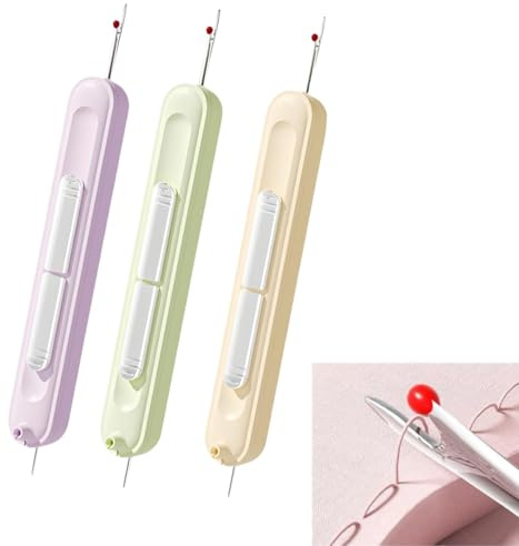 Heyumybit 3 Pzs 2 en 1 Enhebrador de Agujas Descosedor,Multiusos Enhebradores de Agujas de Coser a Mano para Coser Enhebrador de Agujas y Descosedor Suministros de Acolchado