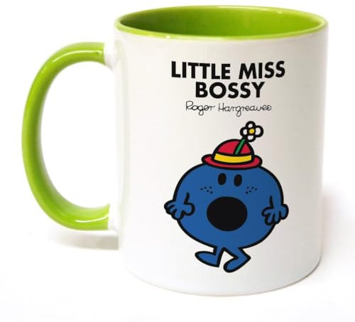 Mr. Men Little Miss Bossy Large Porcelain Colour Handle Mug Little Miss