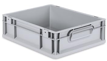 aidB Eurobox NextGen 2.0 - 400x300x120mm - Stapelbare 11L Kunststoffbox mit geschlossenen Griffen - Lagerbox für Aufbewahrung, Transport & Organisation - Industriequalität