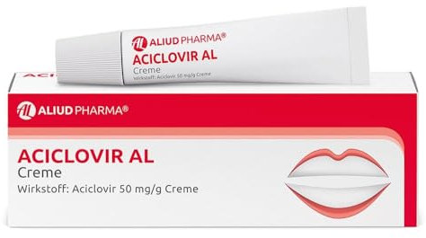 ALIUD PHARMA Aciclovir AL Creme, 2 g: Zur Behandlung von Lippenherpes, lindert Schmerzen und Juckreiz, hemmt die Vermehrung von Herpesviren an der Lippe