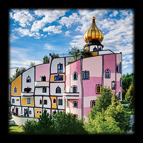 1art1 Friedensreich Hundertwasser Poster Thermendorf, Bad Blumau Kunstdruck Bild 48x48 cm