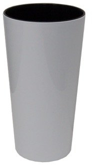 Design Blumenkübel/Pflanzkasten Lilia (Weiß, 25 cm / 46 cm hoch)