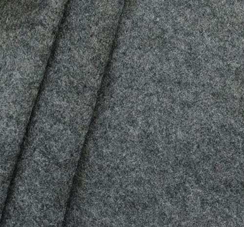 Bastel Filz Stoff Stärke 3,0mm Breite 90cm Meterware Dunkel-Grau meliert