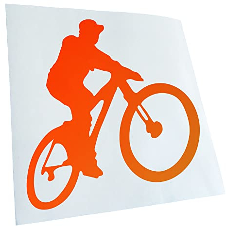 Kiwistar Autoaufkleber - Mountainbiker MTB Downhill Aufkleber für Auto, Laptop, Fahrrad, LKW, Motorrad mehrfarbig JDM Decal Racing
