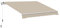 Outsunny Store banne Manuel rétractable 395 x 245 cm Store Exterieur terrasse avec manivelle, Angle réglable 45°-85°, Aluminium et Polyester 280 g/m², Protection UV, auvent de terrasse, Beige