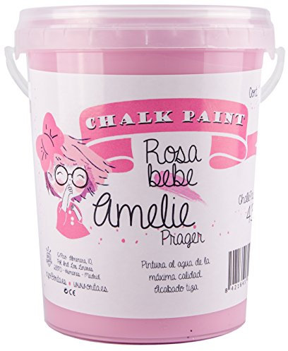 Amelie Prager 1000-43 Pintura a la Tiza, Rosa Bebé, 1 l