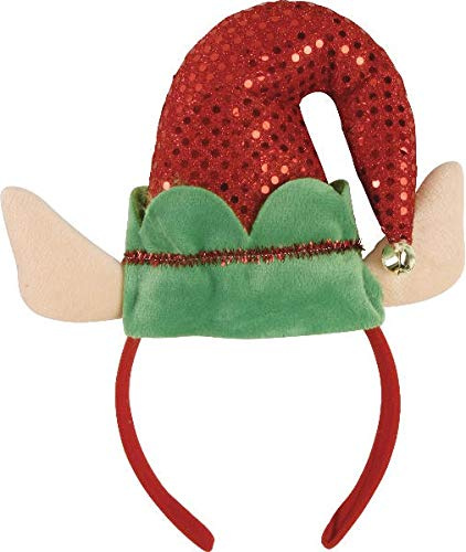 Haarreifen Weihnachten, Wichtel, Elfe, mit Glocke, Einheitsgröße