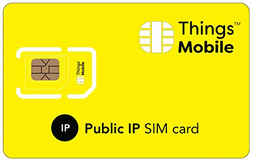 Daten-SIM-Karte mit ÖFFENTLICHE IP-ADRESSE - Things Mobile - mit weltweiter Netzabdeckung und Mehrfachanbieternetz GSM/2G/3G/4G. Ohne Fixkosten und ohne Verfallsdatum. 10 € Guthaben inklusive