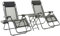 Amazon Basics Lot de 2 Fauteuils Relax Pliants avec Table D’appoint, Noire