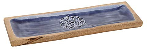 meindekoartikel Deko-Topf Übertopf Schale „Taki“ aus Zement - Grün (B46xH3xT14cm)