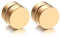 JewelryWe Schmuck Herren Damen Ohrringe Edelstahl Magnet Ohrstecker Fakeplugs Fake Plug Tunnel Ohrclips Ohne Loch Gold 8mm