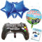 READYSETGO! Game On! It’s Your Birthday Gamer Controller Helium Foil Balloon, Happy Birthday Video Gaming Theme Party Set Decorations, Party Supplies, Blue Star Balloons and Ribbons included