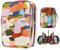 YOUSHARES Große Federmappe Federmäppchen fasst 220 Bleistifte oder 145 Gelschreiber für Mäppchen Aesthetic Etui, Schlampermäppchen Multilayer-Farbe Federtasche Federpenal Stiftemappe (Künstler)